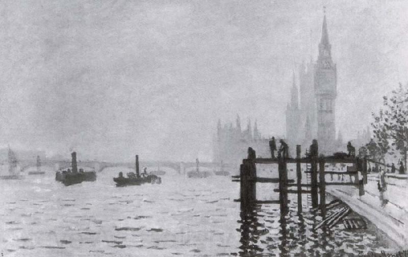 Claude Monet The Thames and Parliament Norge oil painting art